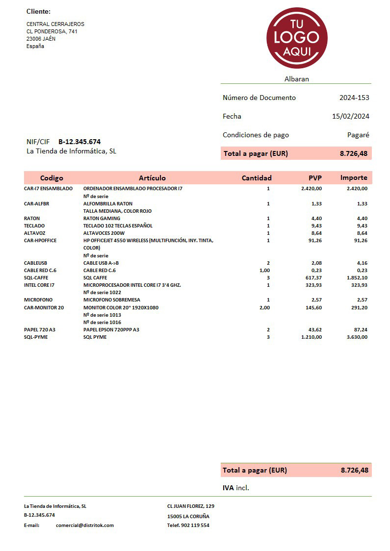 Albaran 04 iva incluido