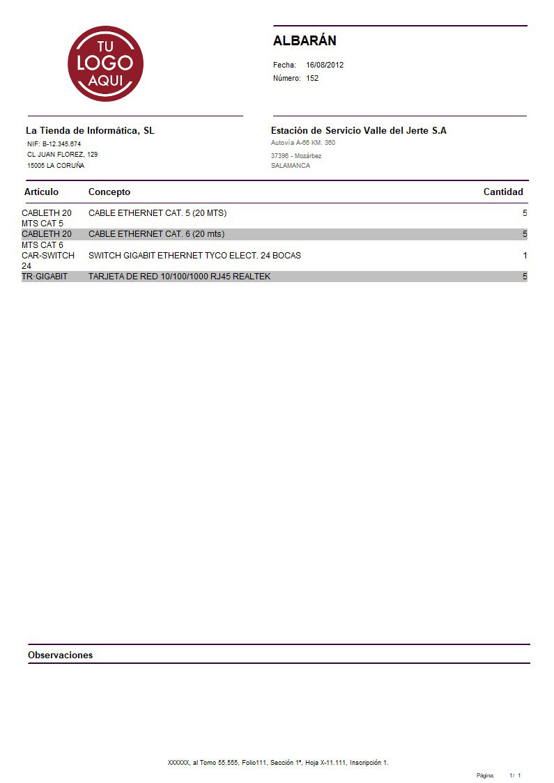 Albaran 09 sin valorar