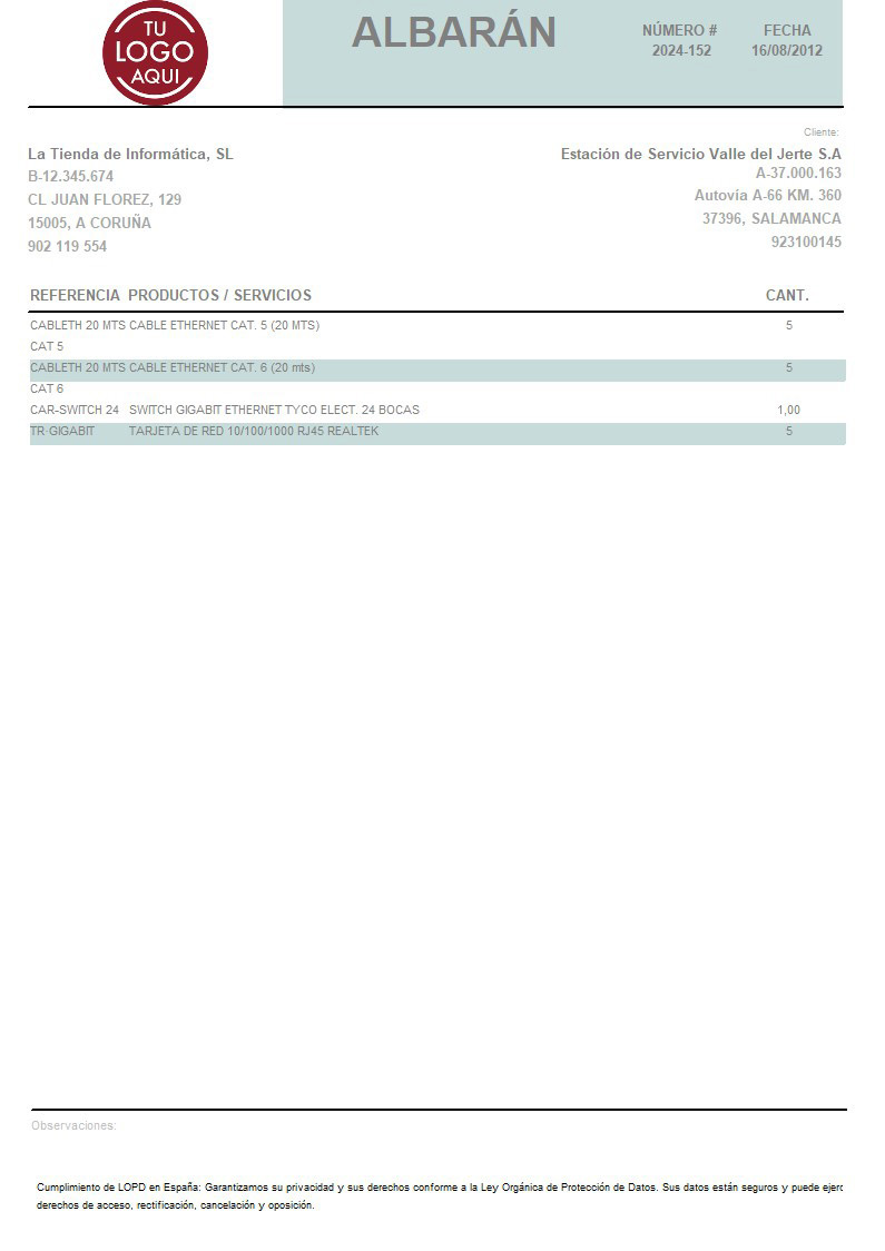 Albaran 10 sin valorar