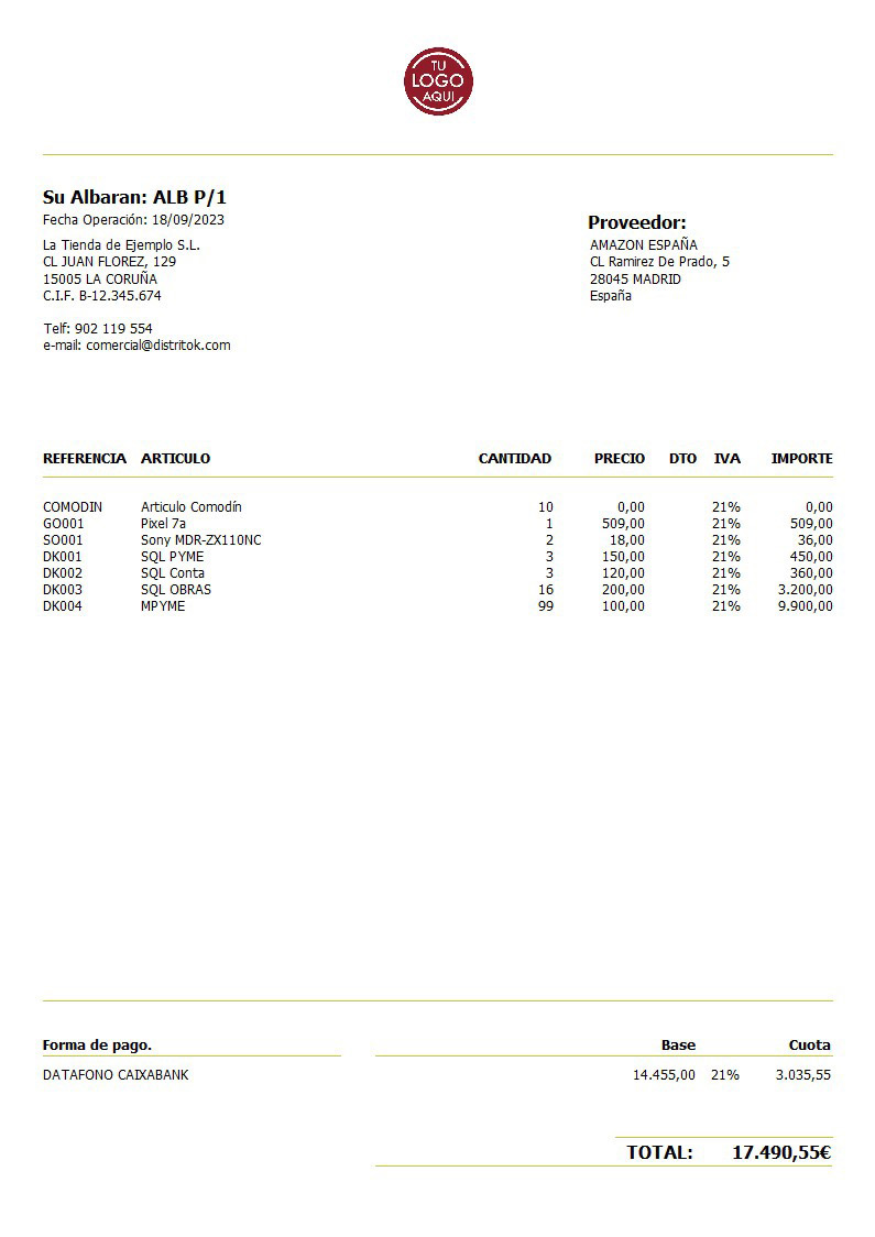 Albaran prov 01 generico