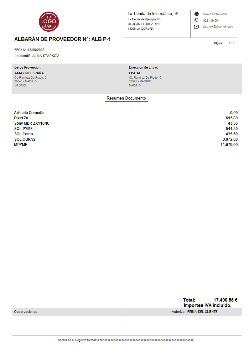 Albaran prov 07 IVA Incluido