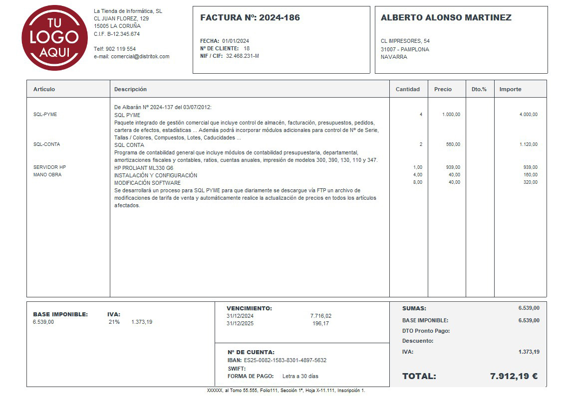 Factura 02 apaisado