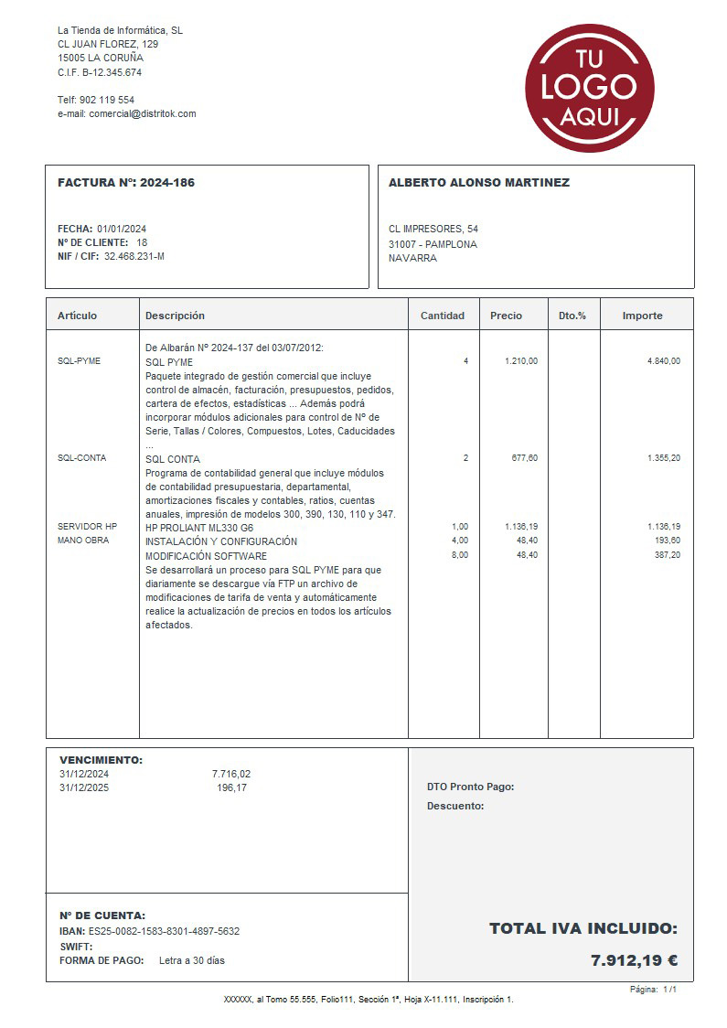 Factura 02 iva incluido