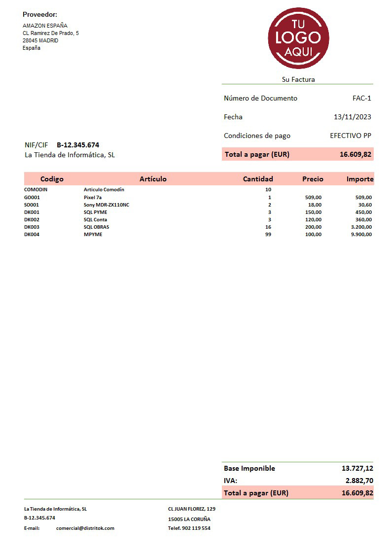 Factura prov 04 generico