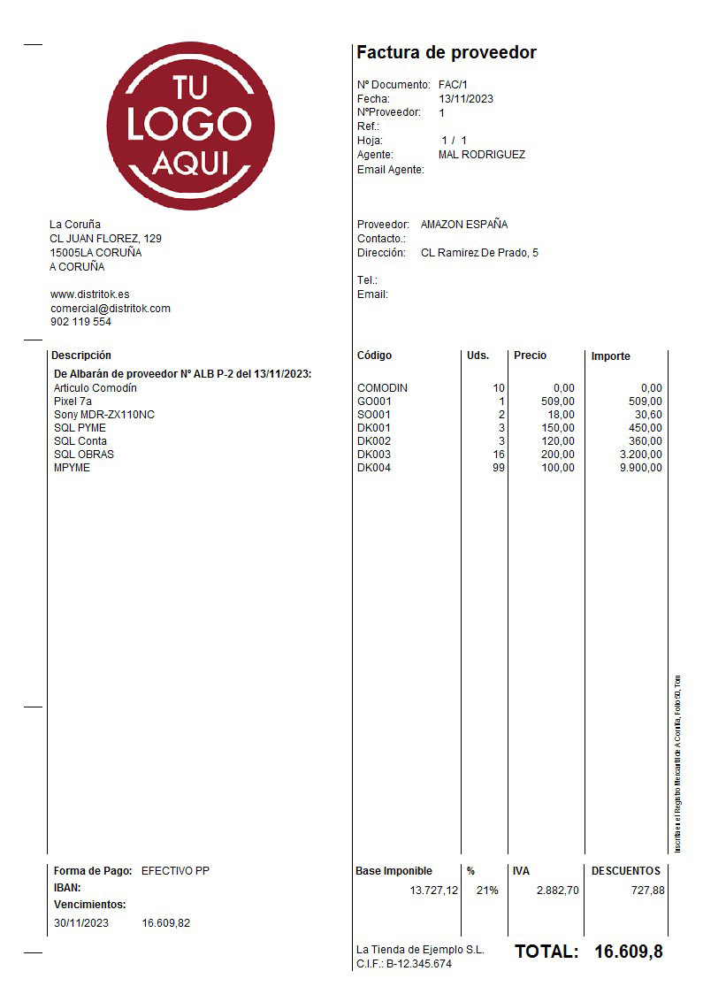 Factura prov 06 generico