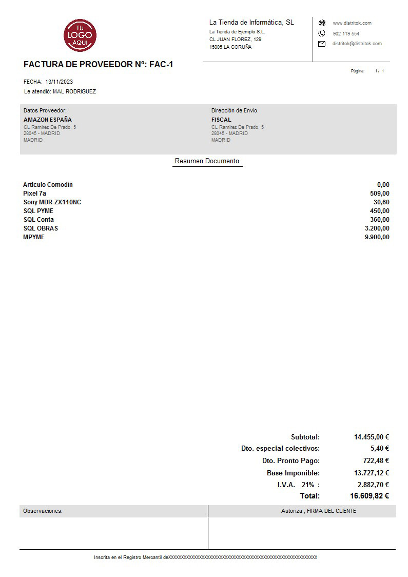 Factura prov 07 generico