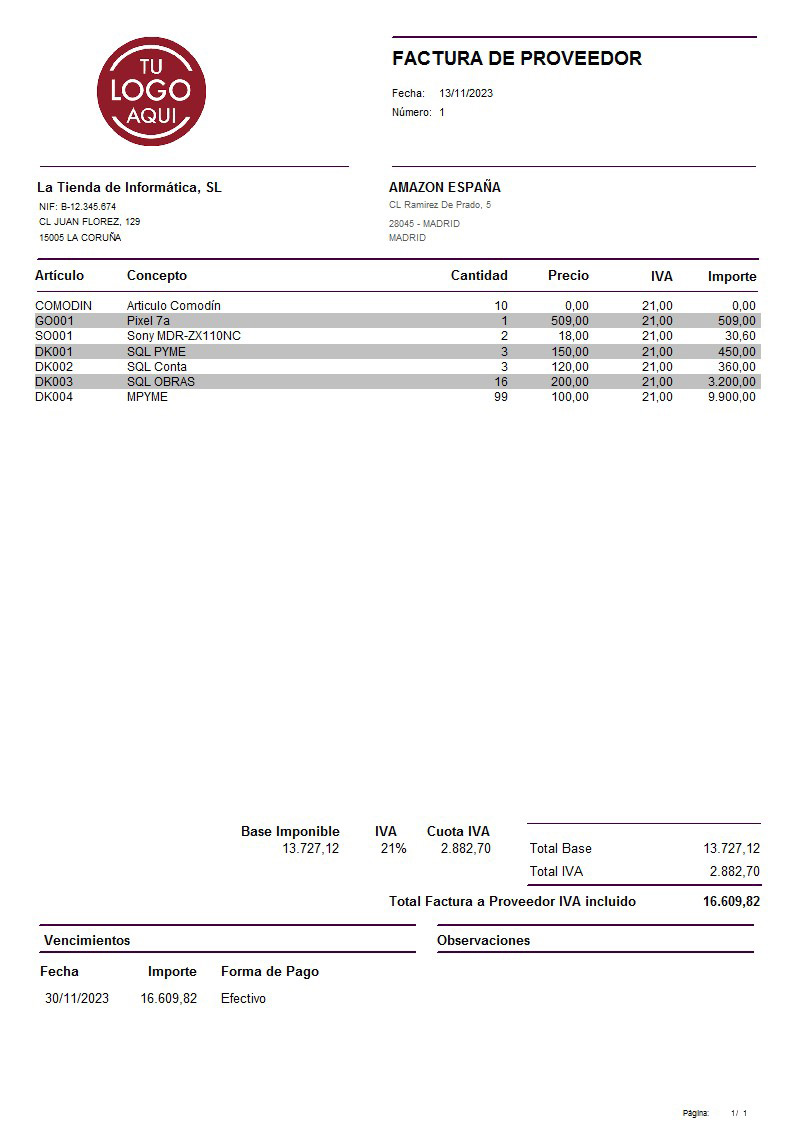 Factura prov 09 generico
