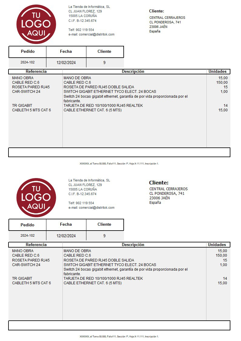 Pedido 05 sin valorar