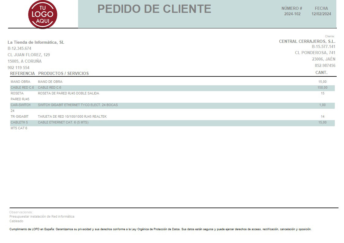 Pedido 10 apaisado sin valorar