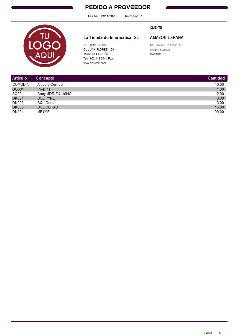 Pedido prov 11 sin valorar