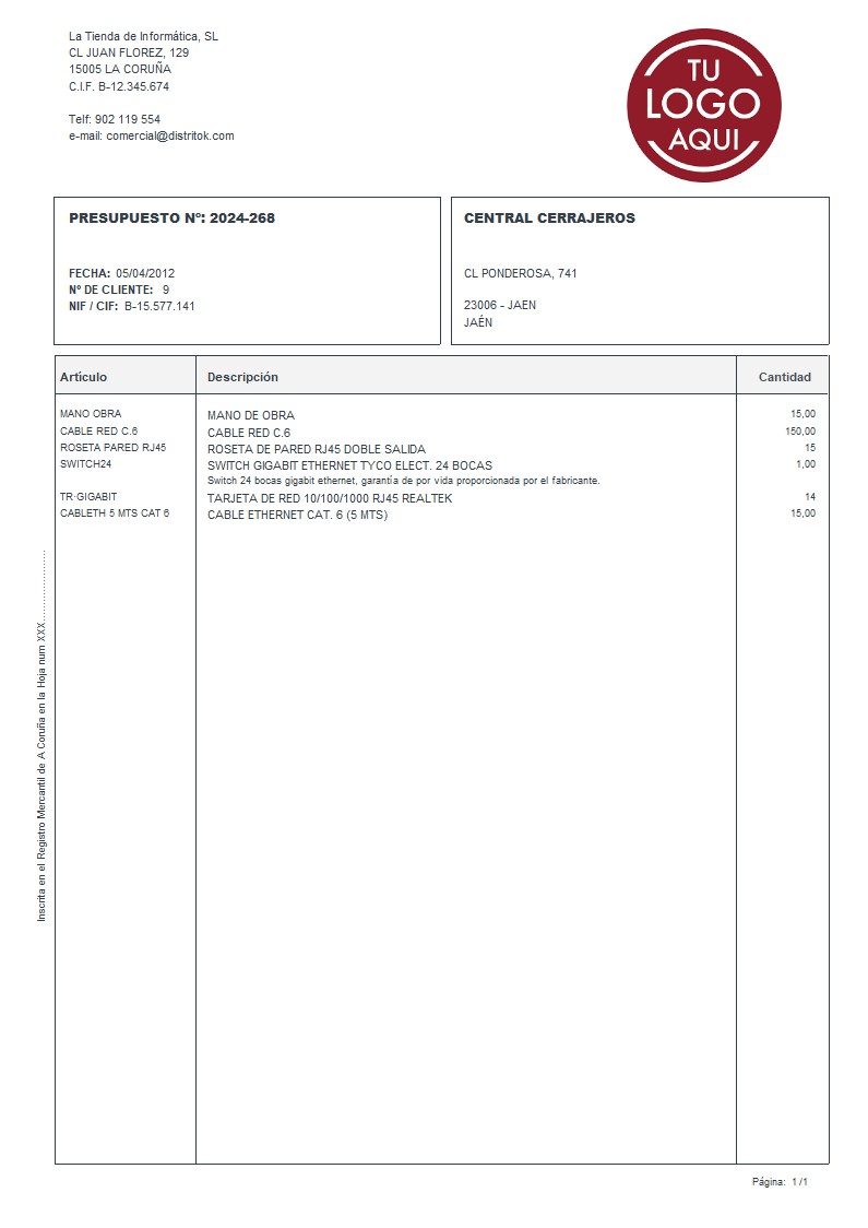 Presupuesto 02 sin valorar