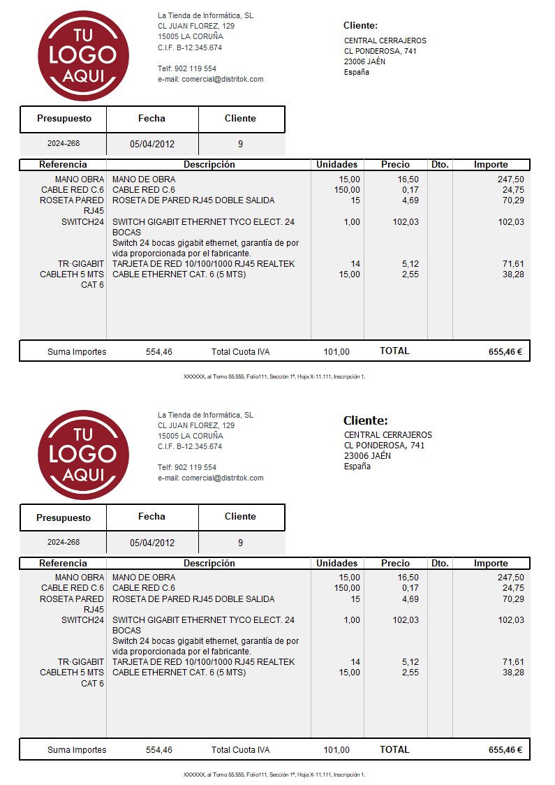 Presupuesto 05 generico