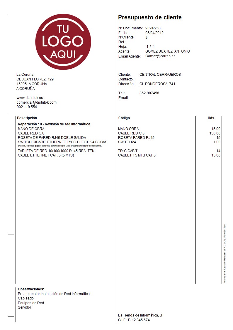 Presupuesto 06 sin valorar