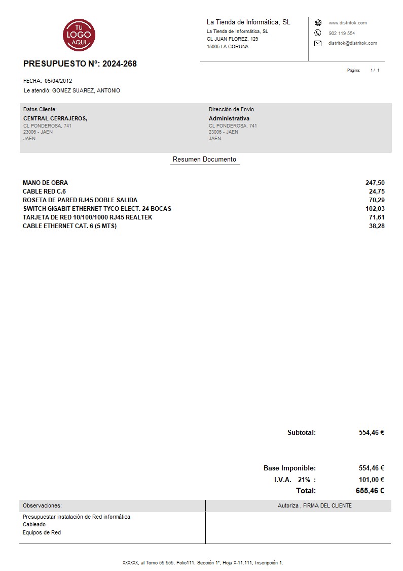 Presupuesto 07 generico