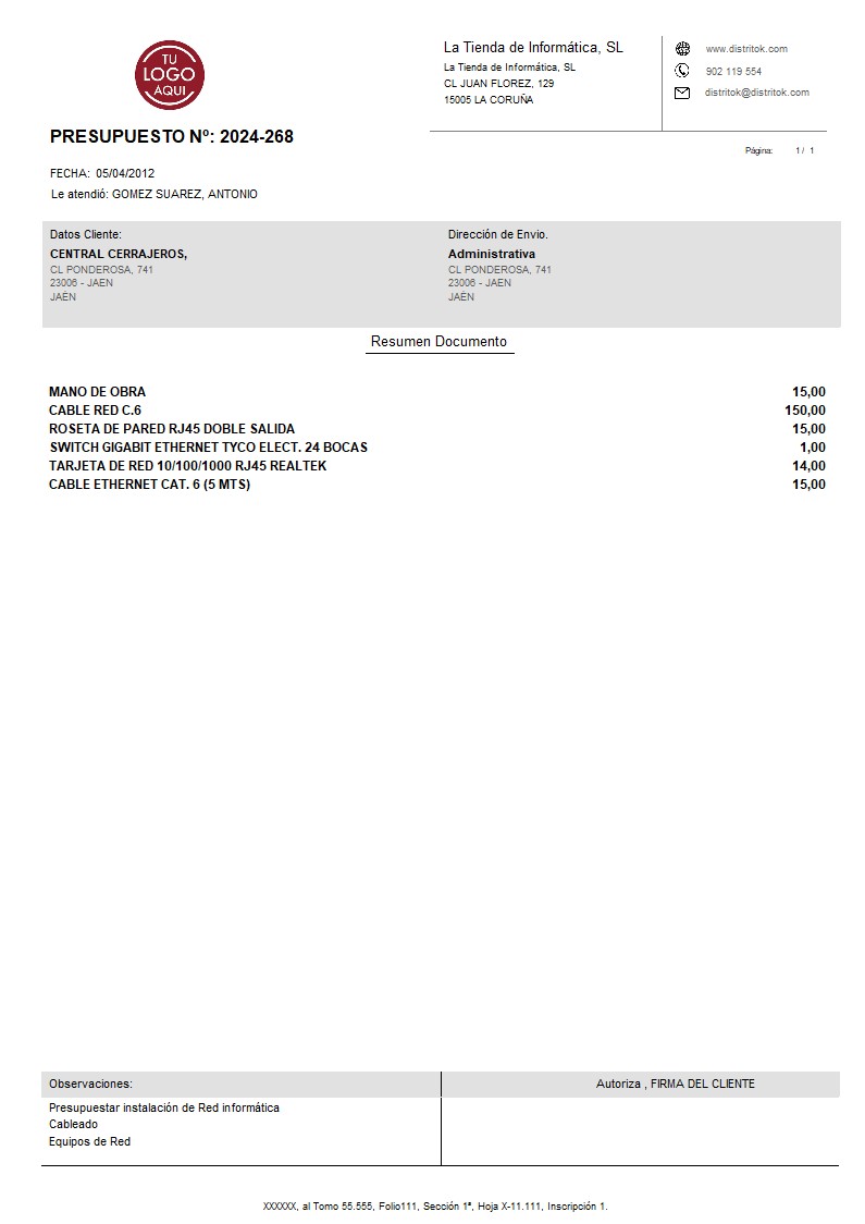 Presupuesto 07 sin valorar