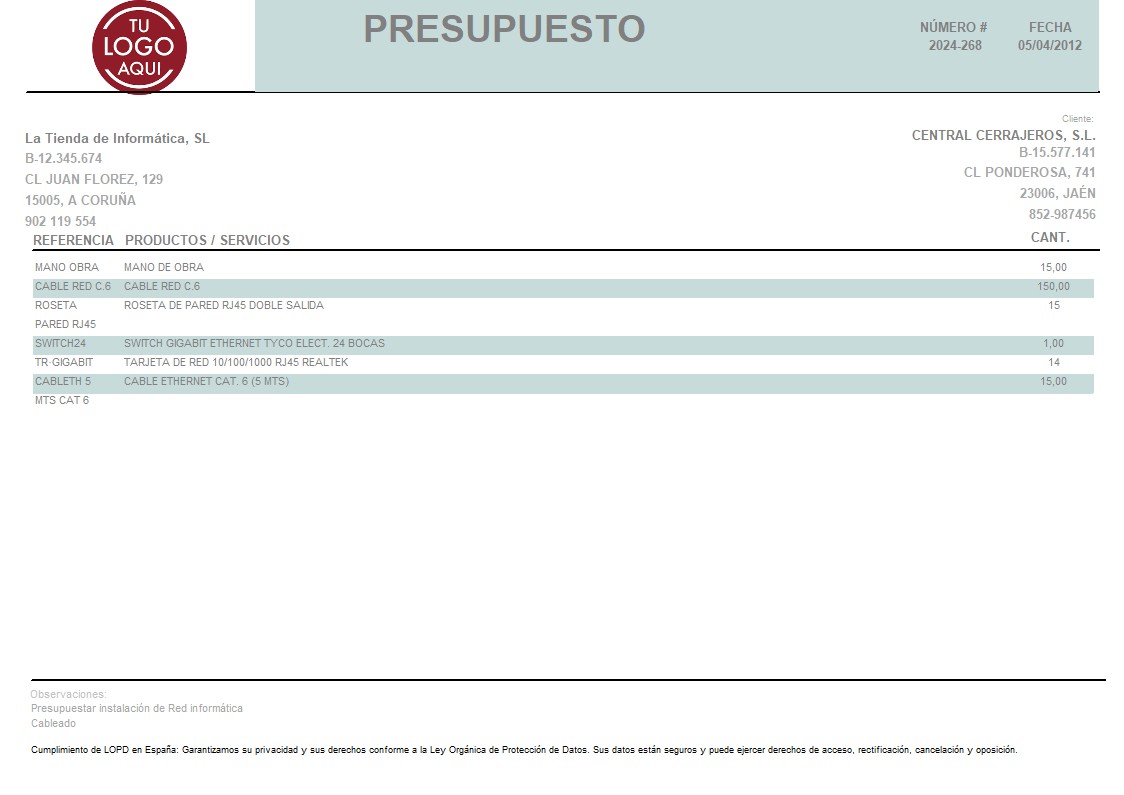 Presupuesto 10 apaisado sin valorar