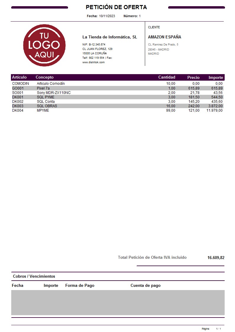 Presupuesto prov 11 IVA Incluido