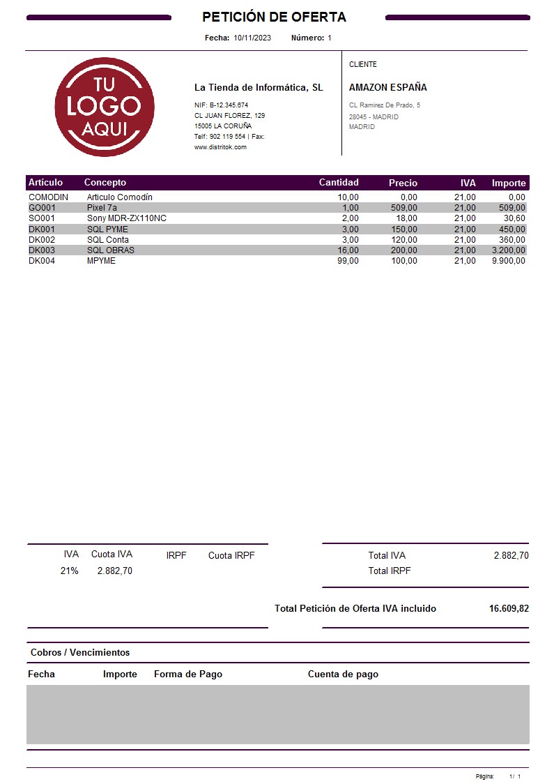 Presupuesto prov 11 generico