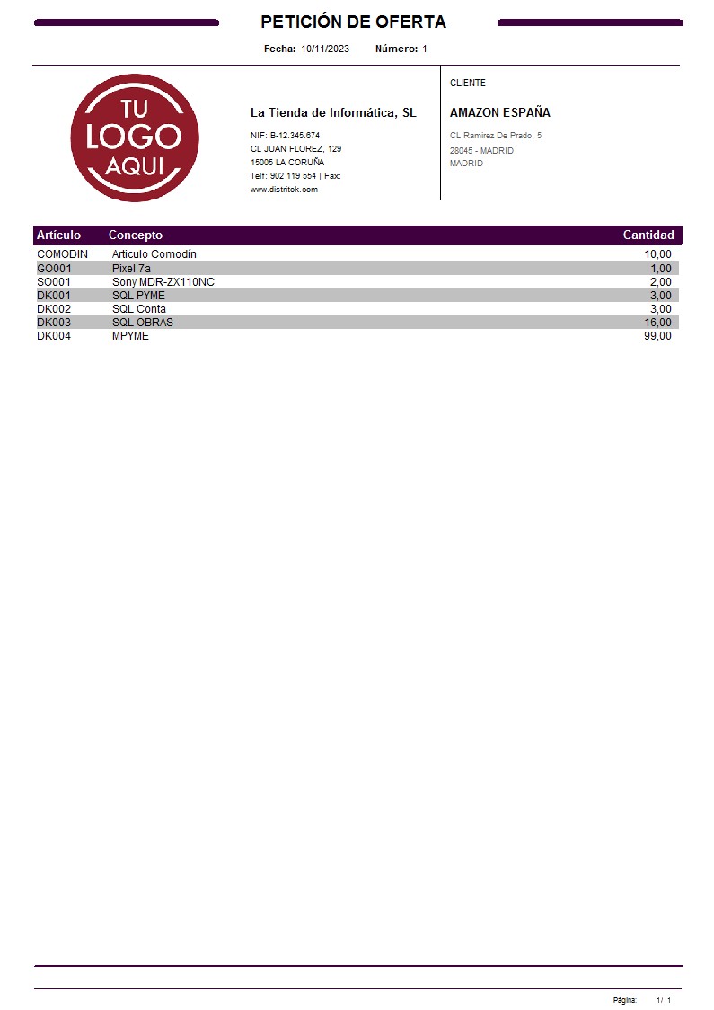 Presupuesto prov 11 sin valorar