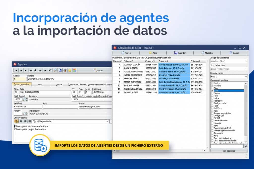 Nuevas mejoras, incorporación de agentes a la importación de datos ...